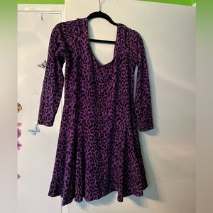 Betsey Johnson purple leopard print sweater dress 💜